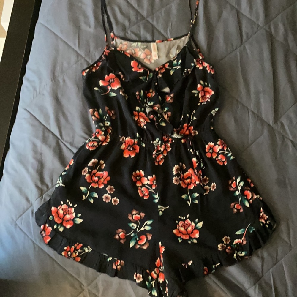 Rose Pattern Romper